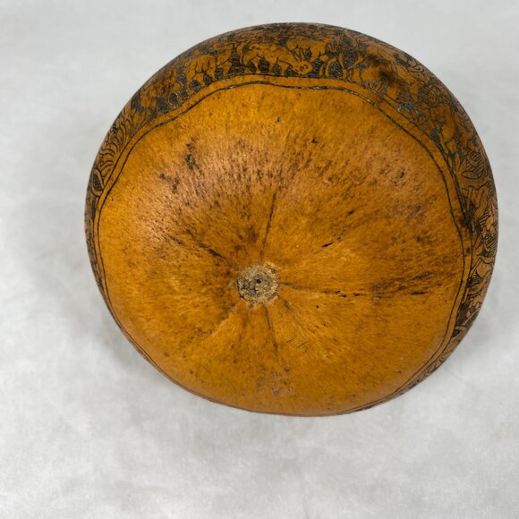 Vintage Hand Carved Peruvian Gourd Folk Art Rattle - Picture 11 of 14